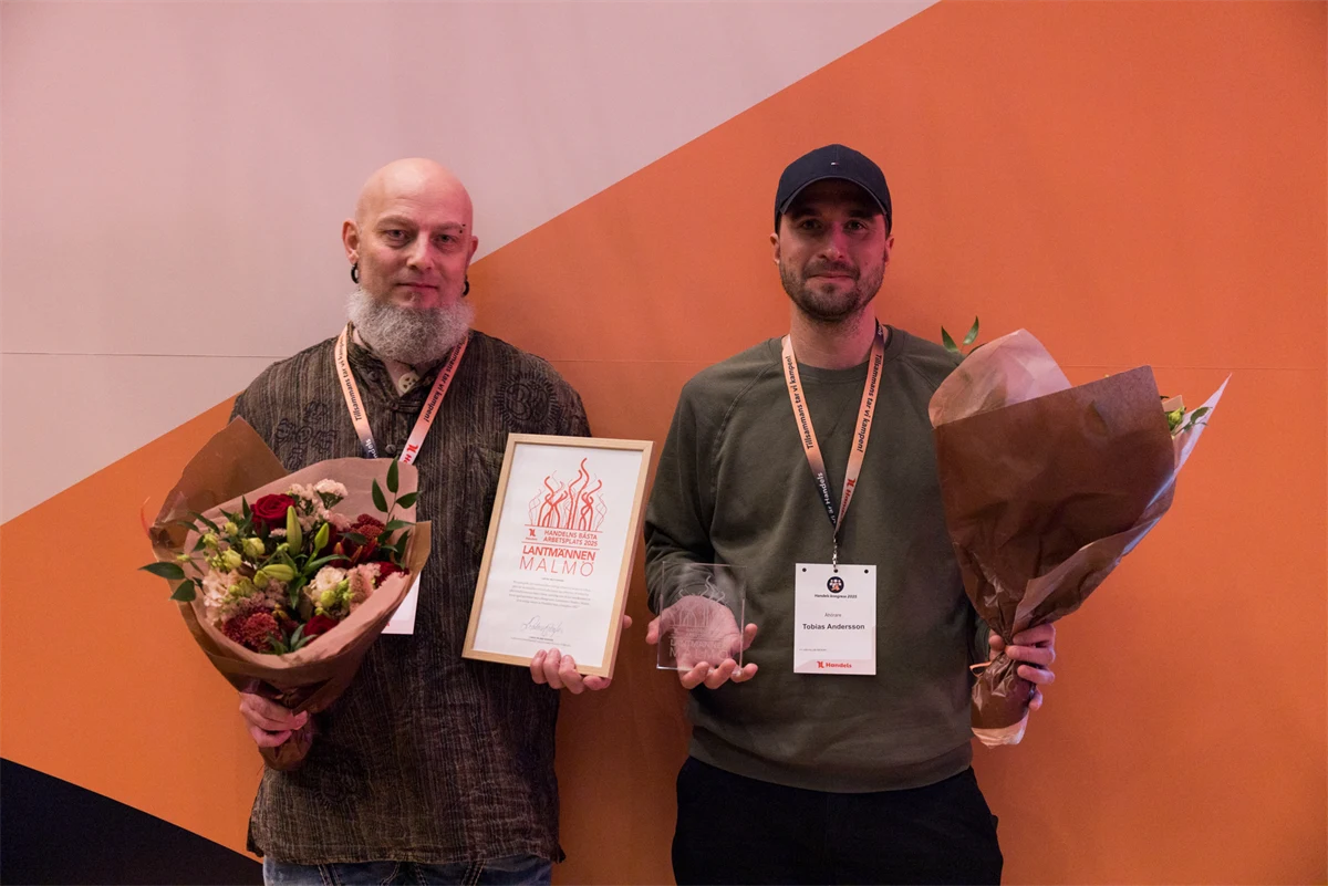 Bild från Handels Kongress 2025. Bilden föreställer Henrik och Tobias från fackklubben på Lantmännen Maskin AB. 
